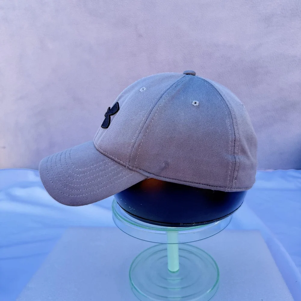 Under Armour Hat Cap Fitted Men's Large Gray Twill Embroidered Logo Baseball